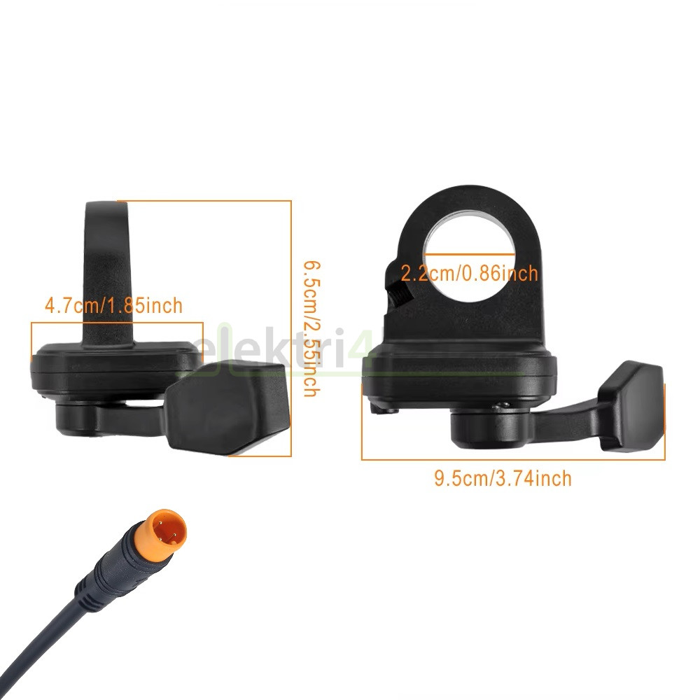 Акселератор (палец) 108X за газта 12V-72V (3pin Male) - Image 4