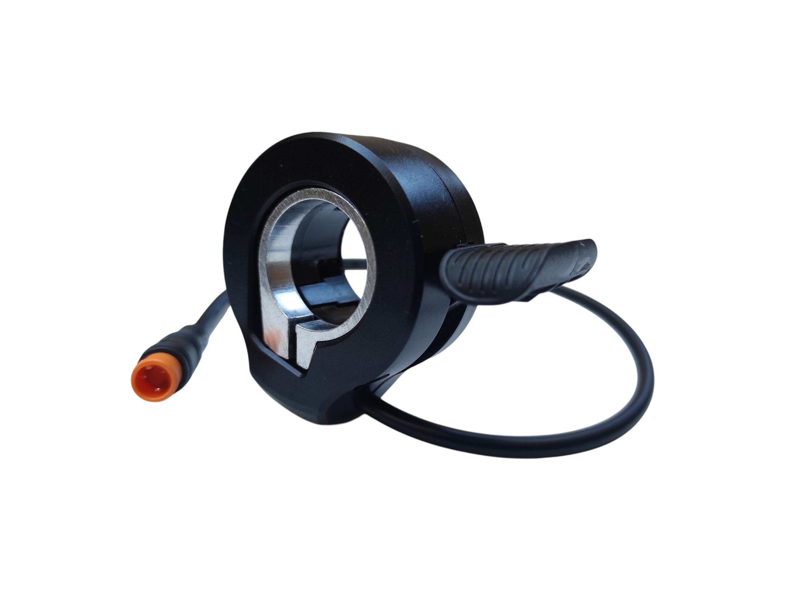 Акселератор (палец) 130X за газта 12V-72V (3pin Male) е с универсален монтаж, позволяващ поставяне от двете страни на кормилото. Приложение: електрически тротинетки, скутери, триколки, велосипеди и други.