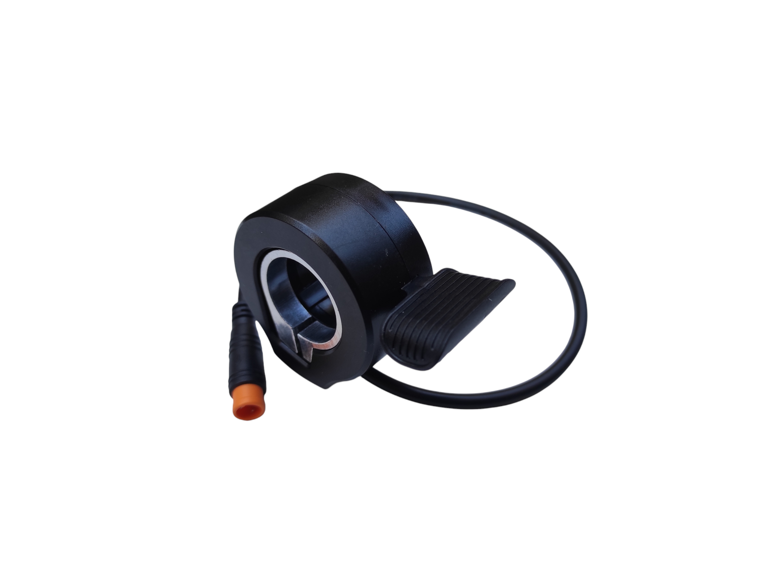 Акселератор (палец) 130X за газта 12V-72V (3pin Male) е с универсален монтаж, позволяващ поставяне от двете страни на кормилото. Приложение: електрически тротинетки, скутери, триколки, велосипеди и други.