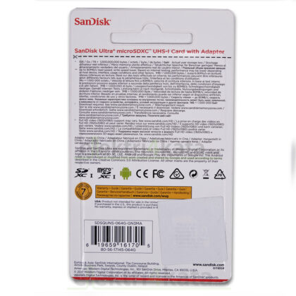 SanDisk карта с памет 64GB описание