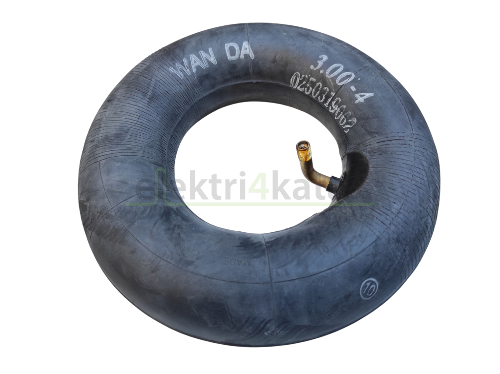 Вътрешна гума 3.00-4 (крив вентил) WANDA